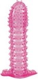 Насадка гелевая розовая 12 см, диаметр универсальный (растягивается) - Секс шоп Мир Оргазма