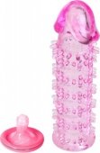 Насадка гелевая розовая 12 см, внутренний диаметр в нерастянутом состоянии 2 см - Секс шоп Мир Оргазма