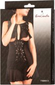 Комбинация Erolanta Lingerie Collection с открытой грудью, черная ( ) - Секс шоп Мир Оргазма