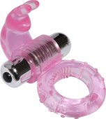 Виброкольцо розовое 7 Speed Rabbit Cock Ring pinkHW, диаметр кольца в нерастянутом состоянии 2 см - Секс шоп Мир Оргазма